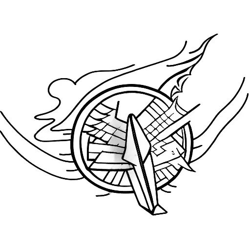 Paper Airplane With Flames