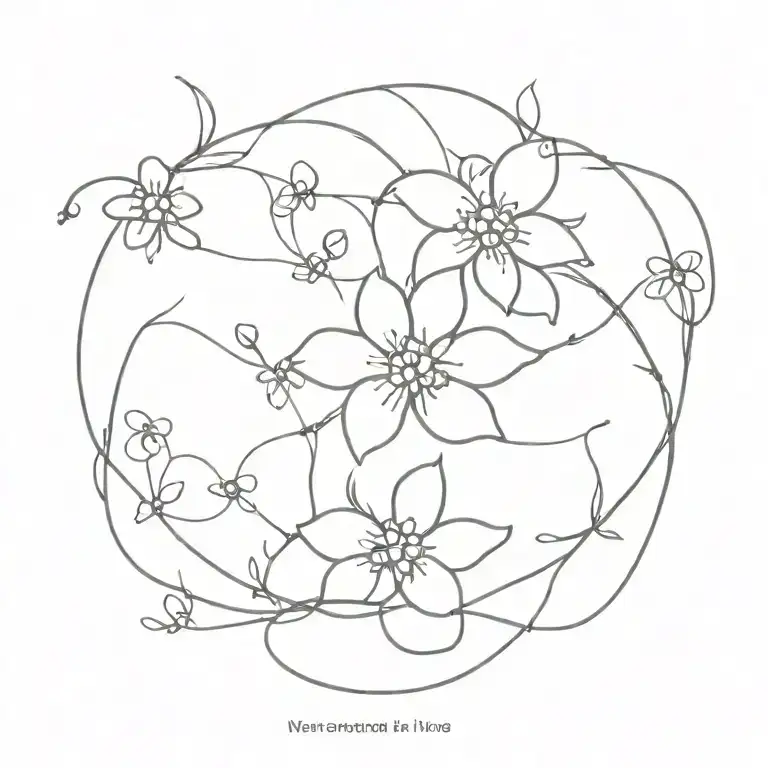 Forget Me Knot Flower With Cobwebs