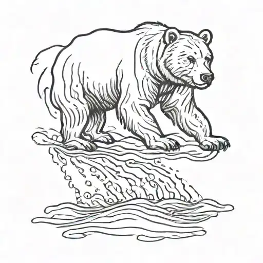 Isbear Walking On Water