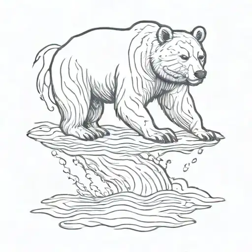 Isbear Walking On Water