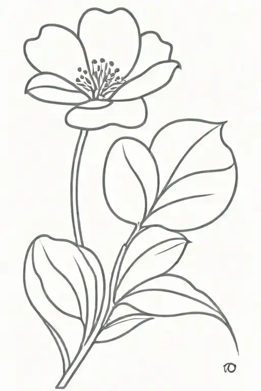 Flower With Stem Saying Love Needs No Words Written