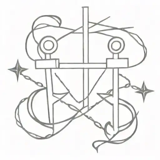 Cross And Anchor Intertwined Within