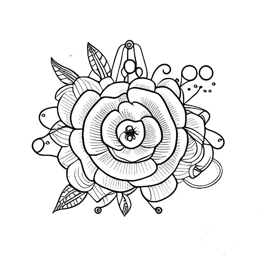 Flower And Constellation Hanging From A Vine Bracelet