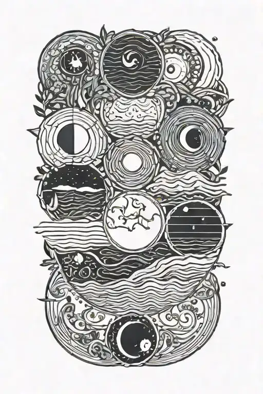 Ocean And Moon Phases
