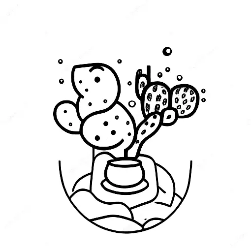 Cactus Growing Out Of Wine Glass