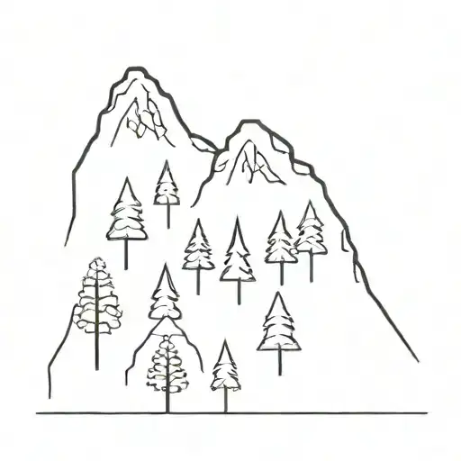 Twin Peaks Glastonbury Grove Trees Outline