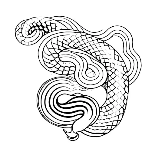 Wavy Straight Snake Elegant