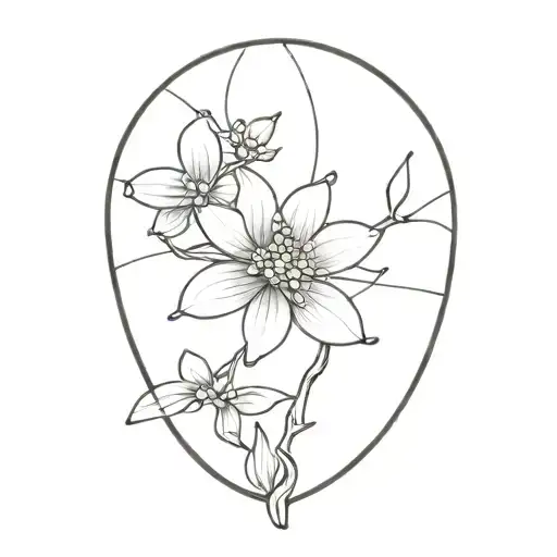 Forget Me Knot Flower With Cobwebs