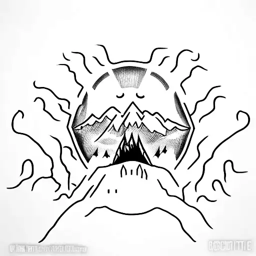 A Minimalist Tattoo Of A Mountain Dew Can With A Spooky Twist Inspired By Horror Novels And Movies