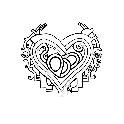 A Realistic Lock Intertwined With A Heart Symbolizing Love