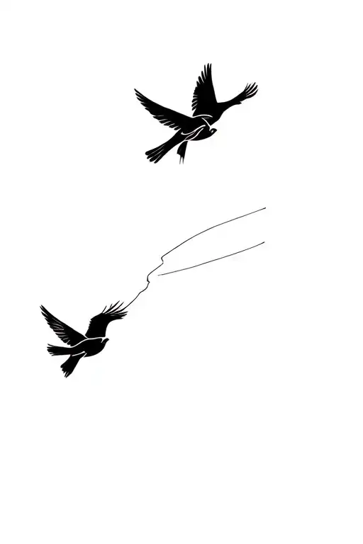 A Flying Sparrow In Different Stages Of A Flight Path In A Straight Line