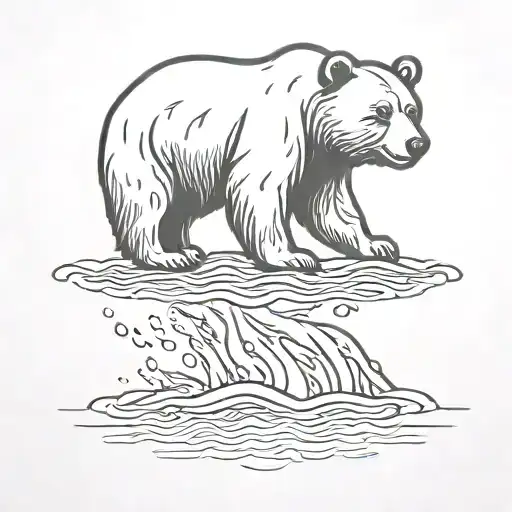 Isbear Walking On Water
