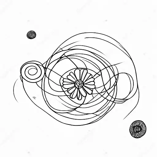 A Planet With Rings Intertwined With Flowers And Candy