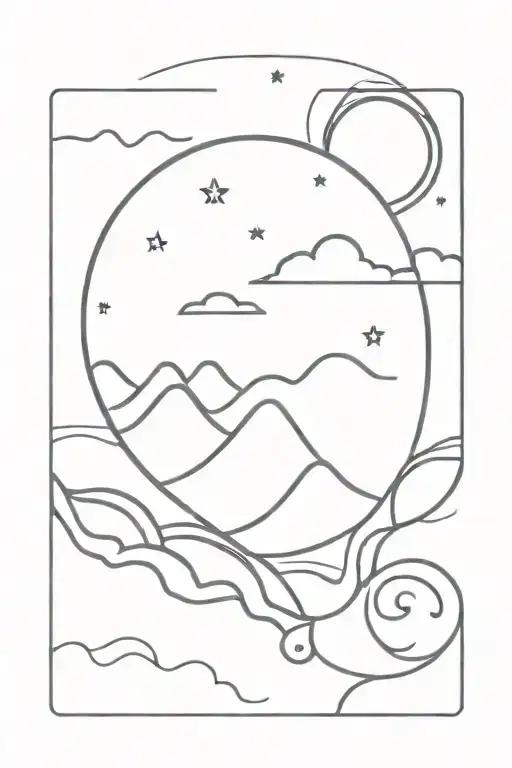 Sun Wave Heart Moon Rising