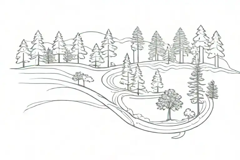Forest With Road Winding