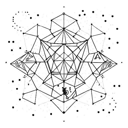 A Constellation Of Capricorn Symbol Made Of Gym Equipment