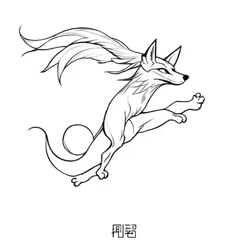 Leaping Fox With Gumiho Mask