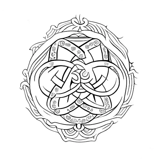 Om Symbol With Cherry Blossoms