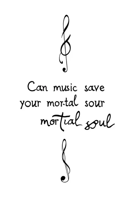 Can Music Save Your Mortal Soul Song Lyrics Incorporated Into The Design
