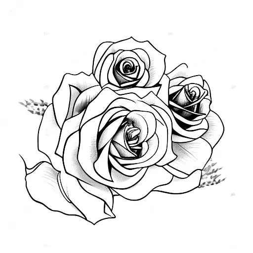 Rose With Lilac And Lavender And Deathmoth