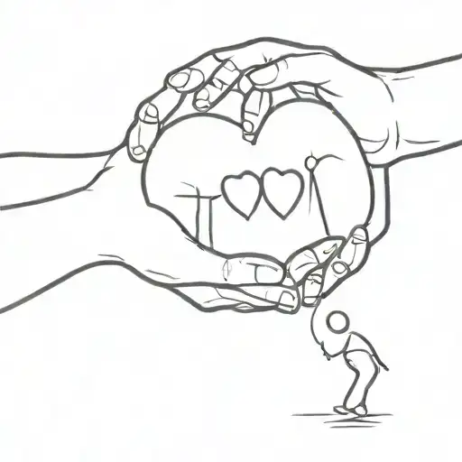 Home Heart Children Holding Hands