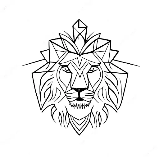 Lion And Triangle With Ogham For Liam