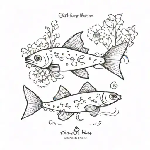 Fish And Remember Me Nots Tiny Tattoos Inspired