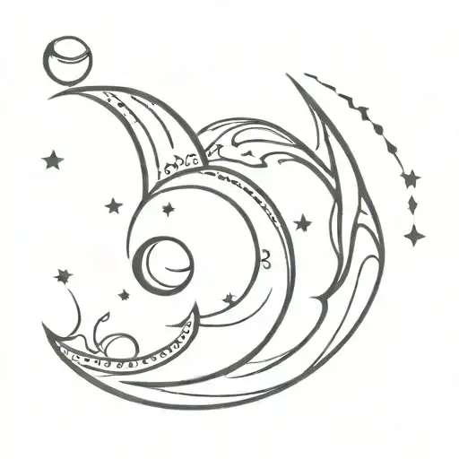 Number 1 With Moon And Sun