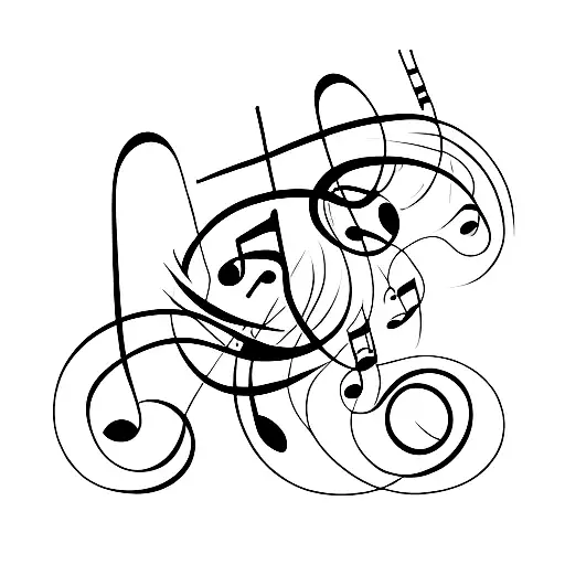 Music Notes With Plant Vines