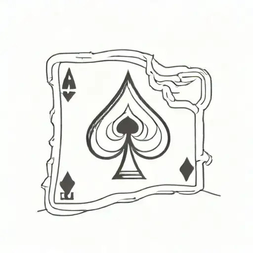 Paper Airplace Made Out Of An Ace Of Spades Card