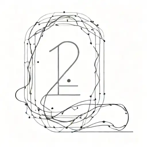 Number 1 With Minimal Space Elements Around It