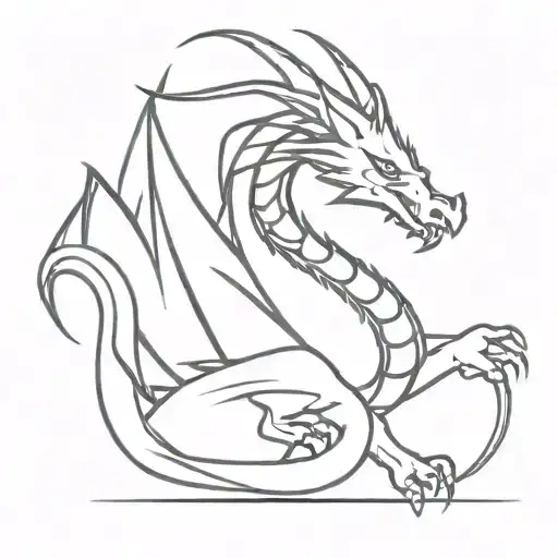 Dragon Working Hard Tattoo