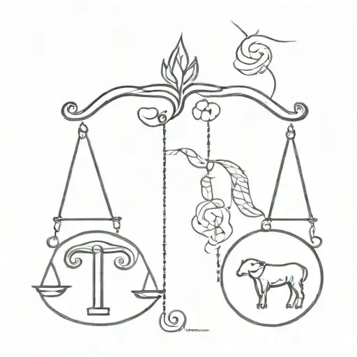 Libra And Aries Combination Minimalist