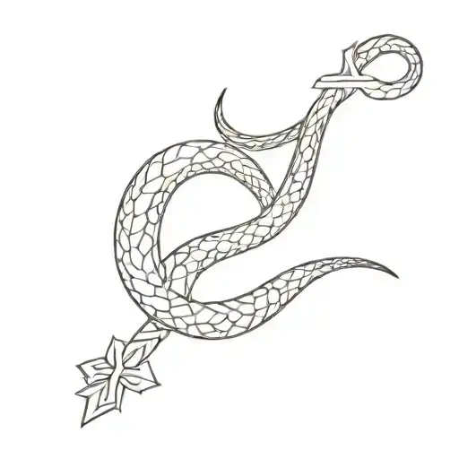 Snake With A Cross