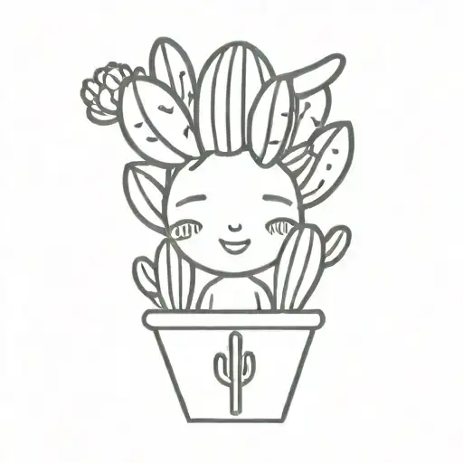 Cactus Cute Girl