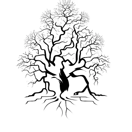 Tall Tree With Roots