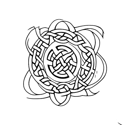 Anarchist Flag Celtic Knot Design