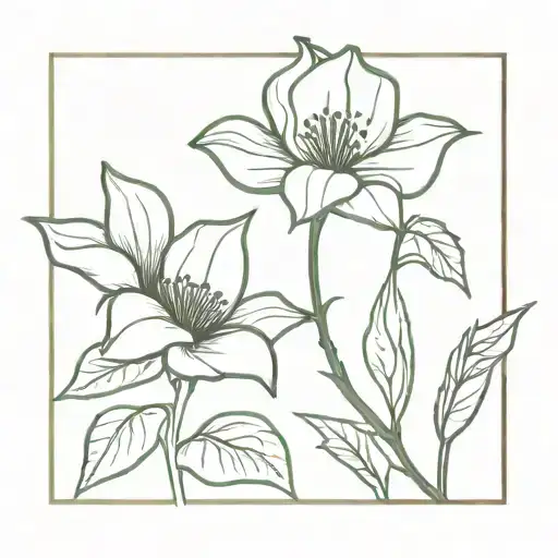 Moonflower And Nightshade Plant Intertwined