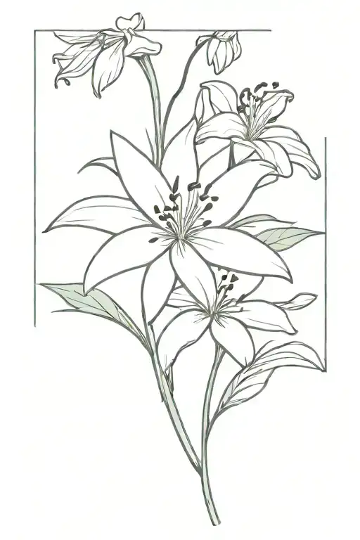 Flower Tattoo With Lily Of The Valleys And Daisies
