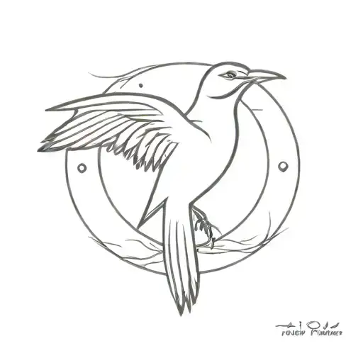 Spiritual Bird Rising From Ashes Symbolizing Rebirth