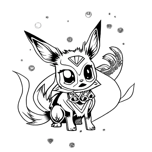 Black And White Sugar Skull Eevee