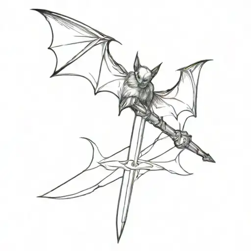 A Bat And Sword Sharp
