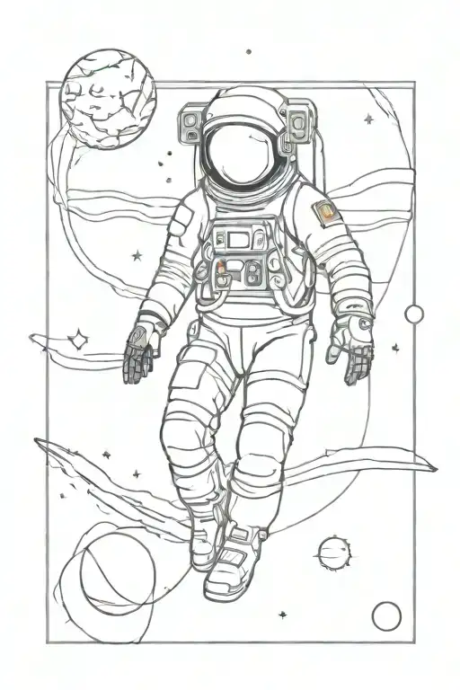 Astronuat In Floating In Space