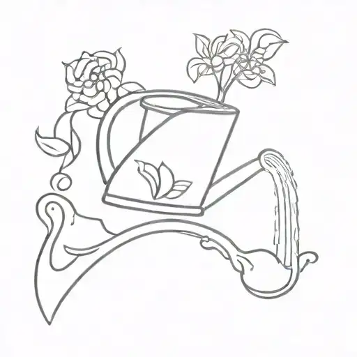 Watering Can Pouring Water