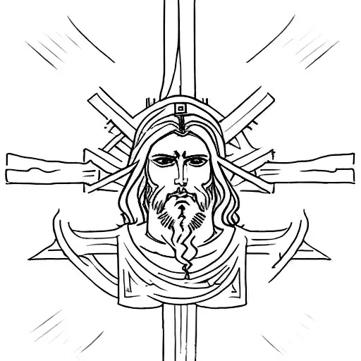 Combine Elements Of Warhammer And Jesus In A Unique And Symbolic Tattoo Design