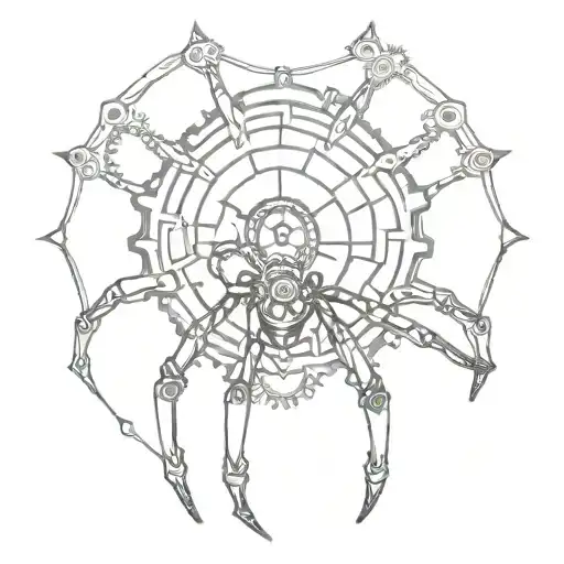 Steampunk Spider With Gears Incorporated