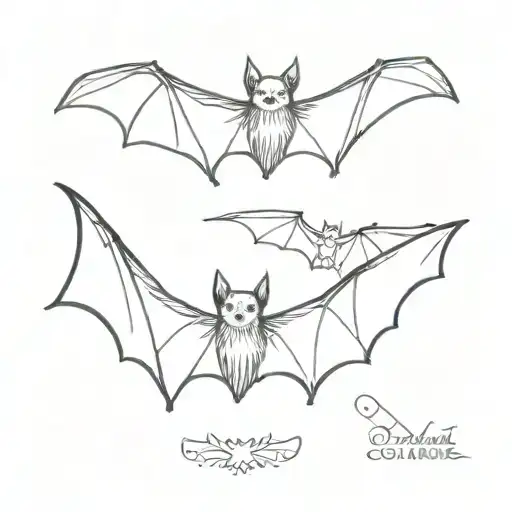 Bat Tattoo For Collarbone