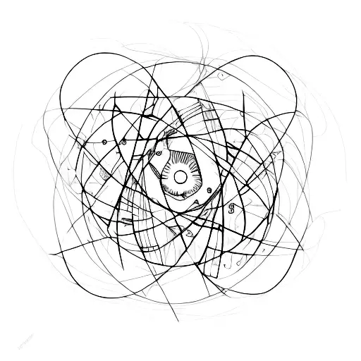 Incorporate Abstract Shapes That Represent The Concept Of 'Dancing In The Mystery'