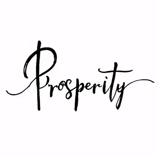 Prosperity Word With Hand Calligraphy