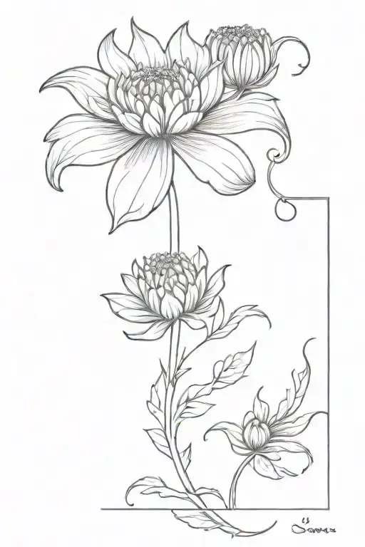 Scorpio And Chrysanthemum Flower